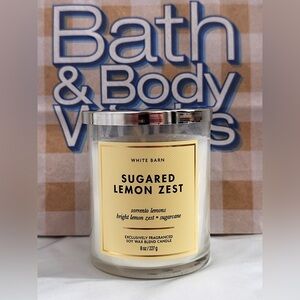 NEW B&BW Sugared Lemon Zest Single Wick Soy wax blend candle